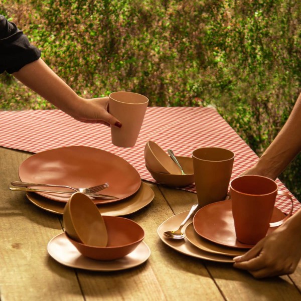 Encontraproduto.com.br - Bowl De Bambu E Pp Organic Sortido 13,5Cm X 4,5Cm - Lyor