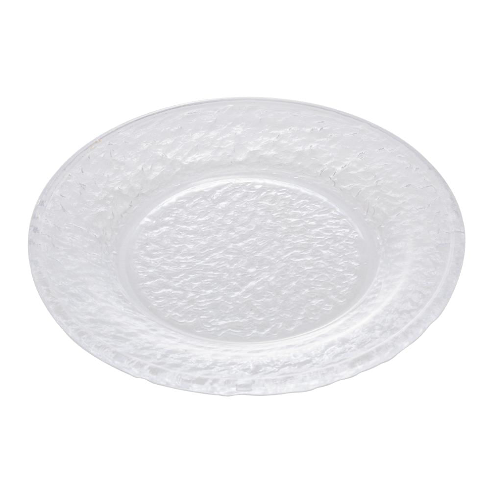 Prato Para Sobremesa De Cristal Martelado Preta 20Cm - Lyor