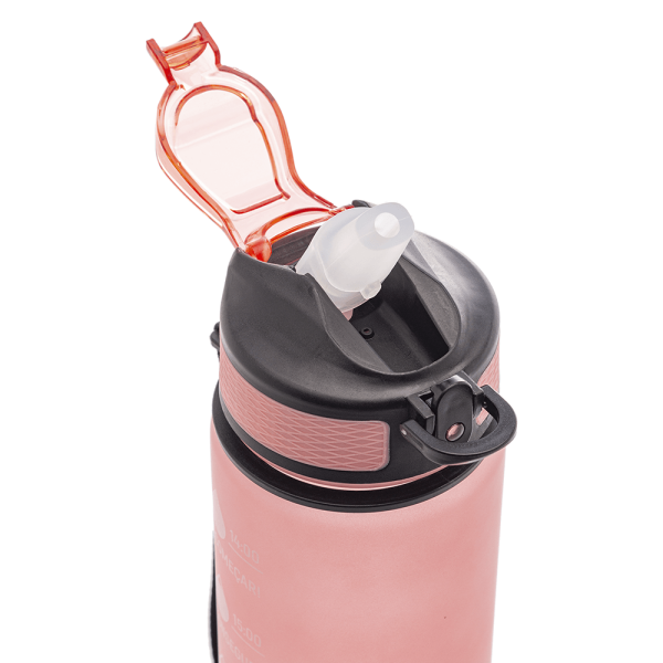 Encontraproduto.com.br - Garrafa Squeeze para Água de Plástico com Marcadores Rosa Lyor 1L