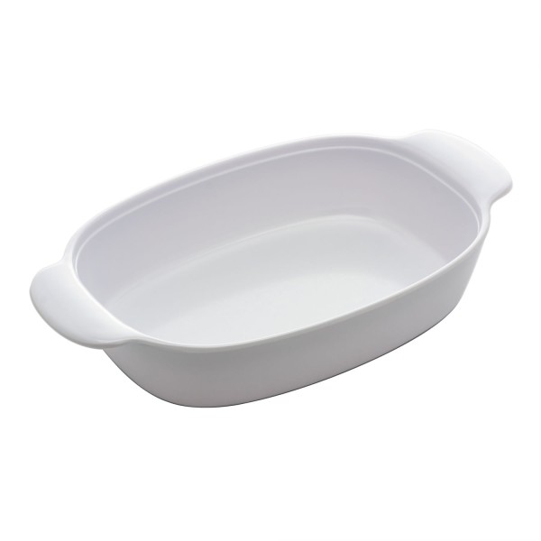Encontraproduto.com.br - Travessa Oval de Melamina Milão Branca 23cm x 13cm x 5cm - Lyor