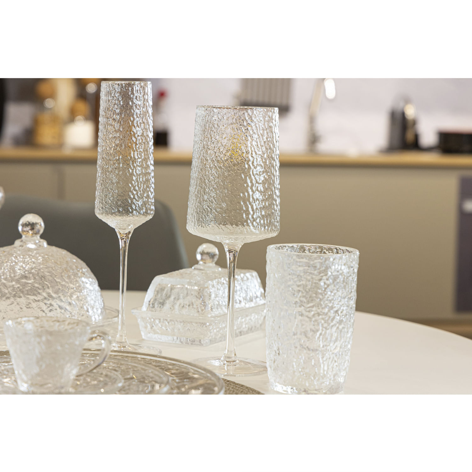 Encontraproduto.com.br - Taça P/ Vinho De Cristal Ecologico  Martelado Petra 500ml