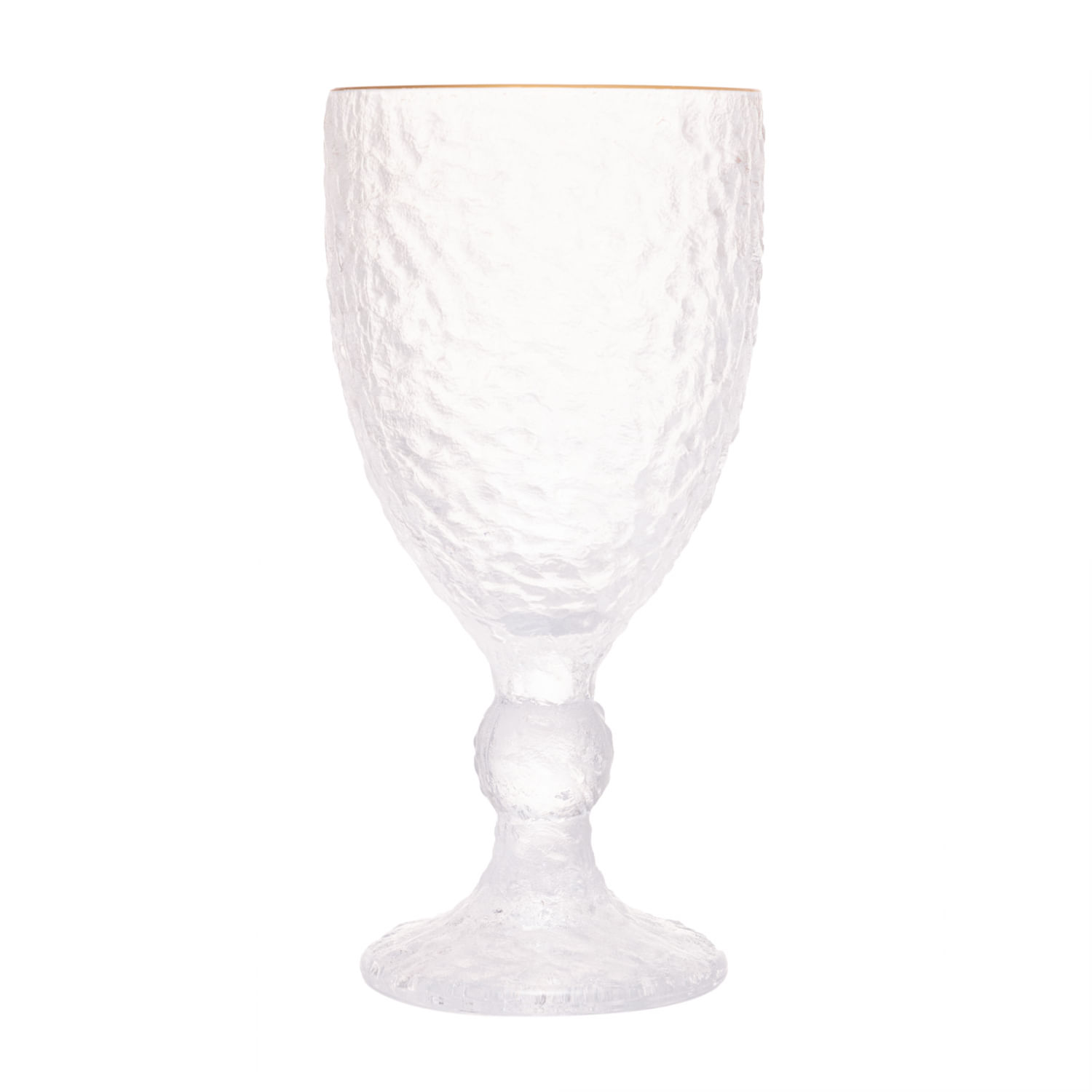 Encontraproduto.com.br - Taça de Água de Cristal Martelado com Fio de Ouro Petra 320ml - Lyor
