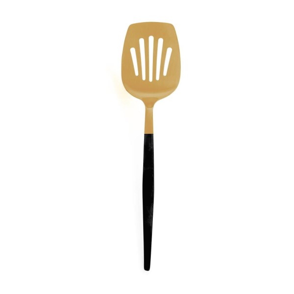Encontraproduto.com.br - Espátula de Aço Inox Ópera Champanhe/Preta 26,5cm - Lyor