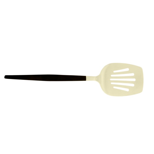 Encontraproduto.com.br - Espátula de Aço Inox Ópera Champanhe/Preta 26,5cm - Lyor