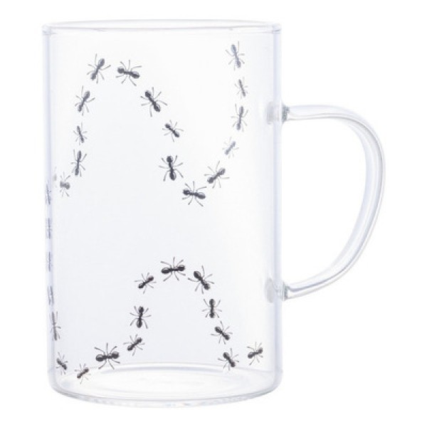 Encontraproduto.com.br - Caneca De Vidro Resistente Ao Calor Bug 280Ml