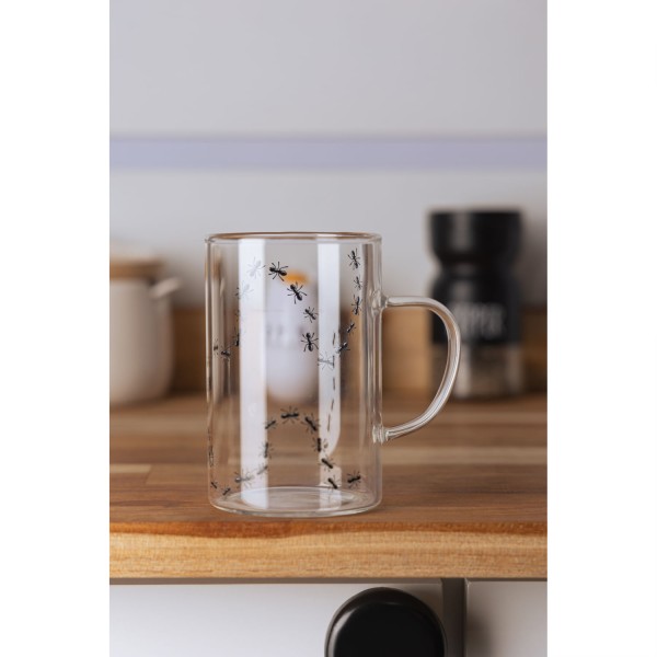 Encontraproduto.com.br - Caneca De Vidro Resistente Ao Calor Bug 280Ml