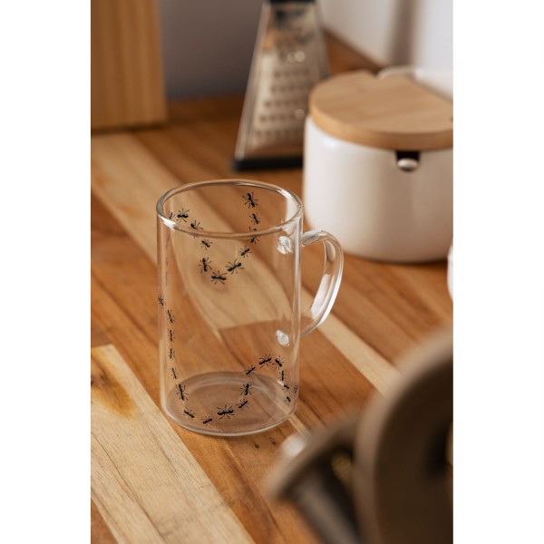 Encontraproduto.com.br - Caneca De Vidro Resistente Ao Calor Bug 280Ml