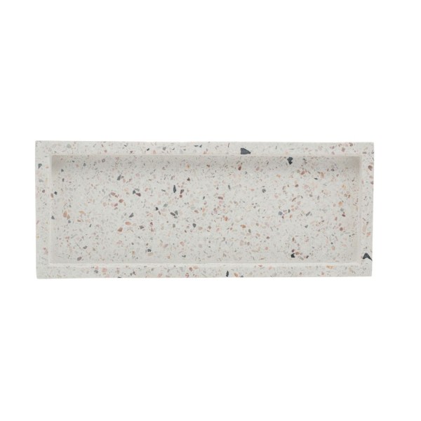 Encontraproduto.com.br - Bandeja Retangular Terrazo de Marmore 25cm