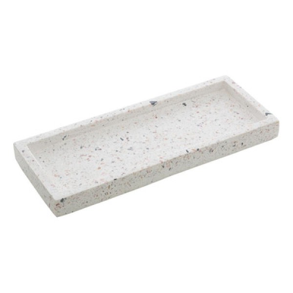 Encontraproduto.com.br - Bandeja Retangular Terrazo de Marmore 25cm