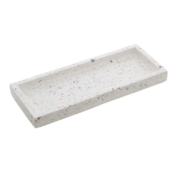 Encontraproduto.com.br - Bandeja Retangular Terrazo de Marmore 25cm