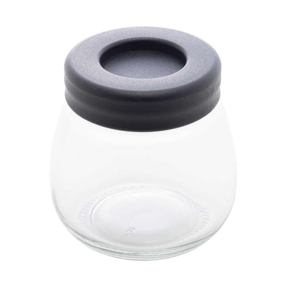 Encontraproduto.com.br - Moedor de Café Manual em Aço Inox com Pote de Vidro Preto 20cm