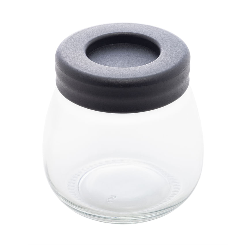 Encontraproduto.com.br - Moedor de Café Manual em Aço Inox com Pote de Vidro Preto 20cm