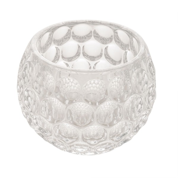 Encontraproduto.com.br - Vaso Decorativo Porta Velas Cachepot de Cristal - 11 x 9 cm