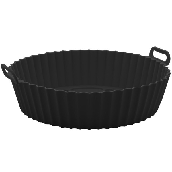 Encontraproduto.com.br - Forma Redonda de Silicone Preto Lyor 19x6,5cm