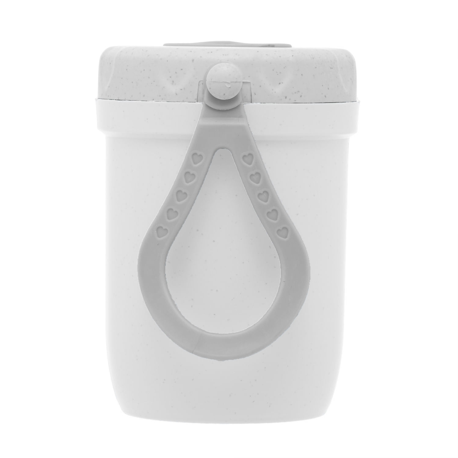 Encontraproduto.com.br - Pote Térmico de Bambu e PP Parede Dupla com Alça de Silicone e Tampa Branca 300ml - Lyor