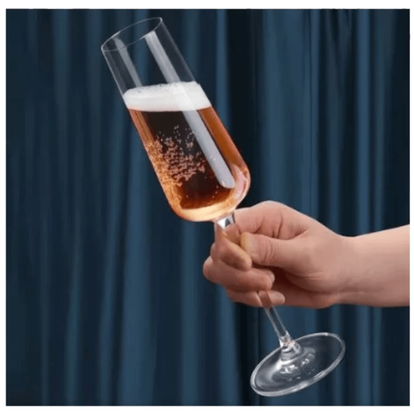 Encontraproduto.com.br - Conjunto 2 Taças para Champanhe de Cristal Ecológico Finesse LArtisan 260ml - LYOR