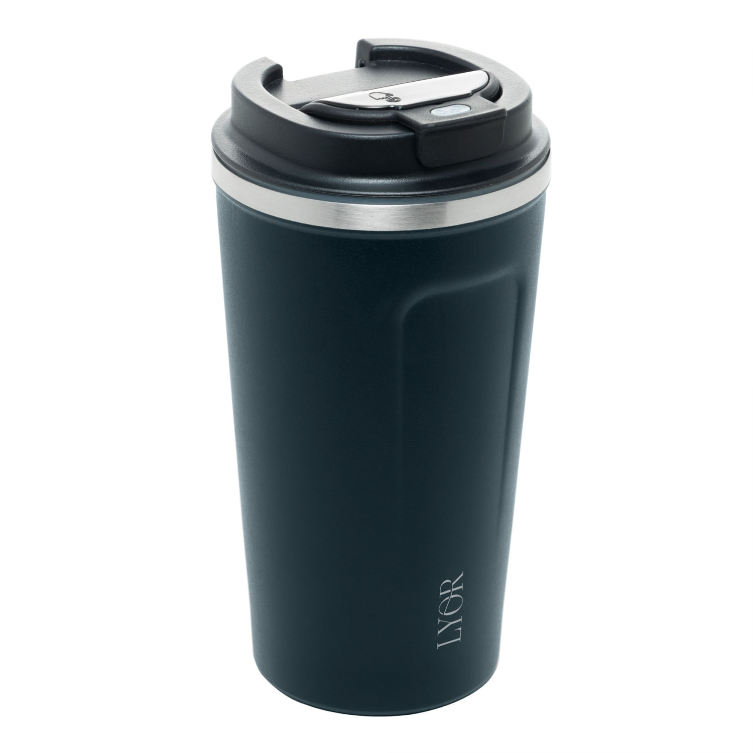 Encontraproduto.com.br - Copo Térmico Inox Parede Dupla Com Tampa E Termômetro 500Ml
