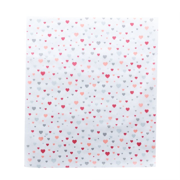 Encontraproduto.com.br - Jogo 50 Unidades Papel Manteiga Estampado Heart 24,5x21Cm