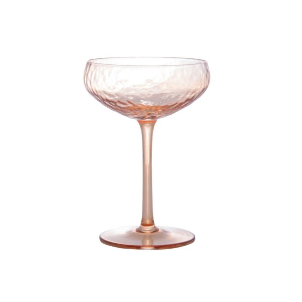 Jogo 2 Taças De Cristal Coupe Martelado Petra Âmbar