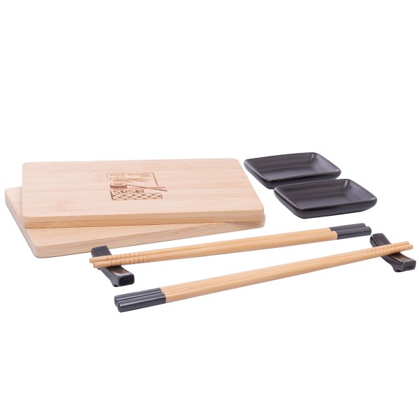 Encontraproduto.com.br - Conjunto para Sushi de Bambu Sapporo 8 Peças