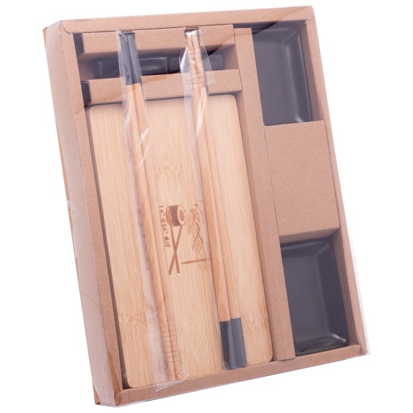 Encontraproduto.com.br - Conjunto para Sushi de Bambu Sapporo 8 Peças