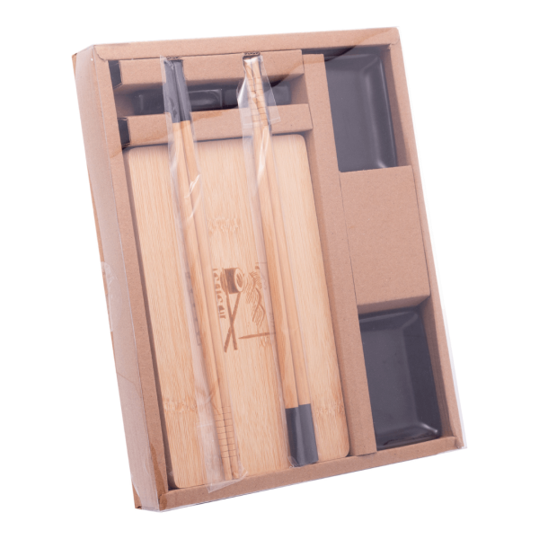 Encontraproduto.com.br - Conjunto para Sushi de Bambu Sapporo 8 Peças