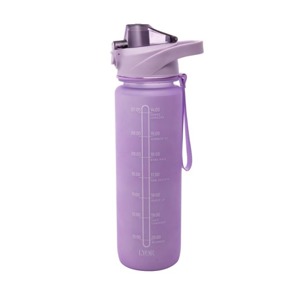 Garrafa Squeeze de Policarbonato que Muda de Cor Roxa e Azul 1L - Lyor