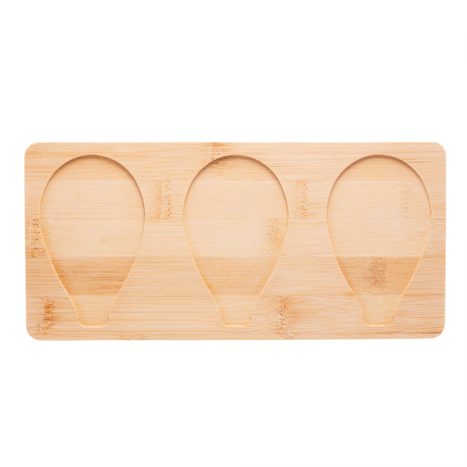 Encontraproduto.com.br - Conjunto 3 Petisqueiras com Bandeja de Bambu 25cm x 12cm x 4cm - Lyor