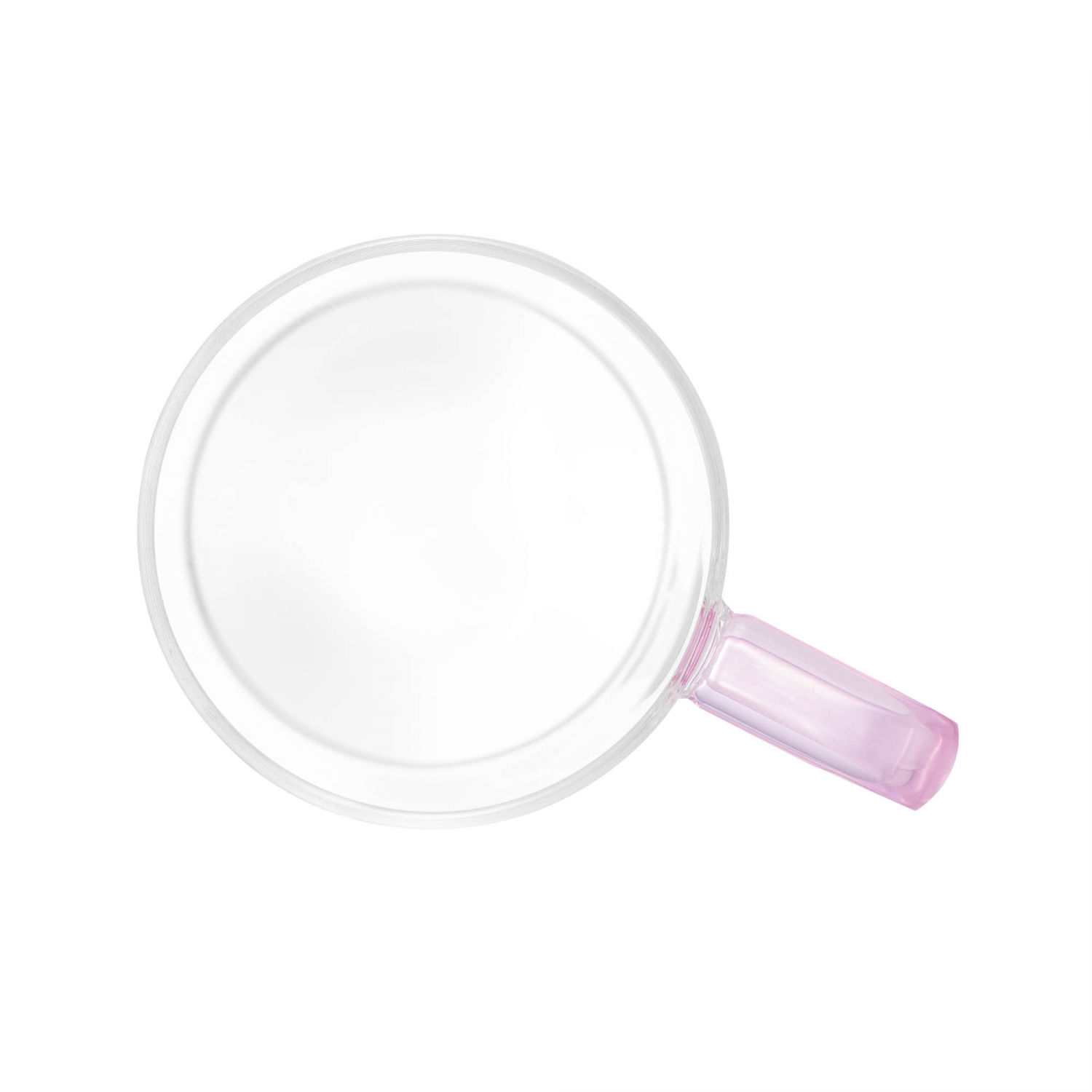 Encontraproduto.com.br - Kit 2 Canecas De Vidro Com Alça Rosa 200Ml
