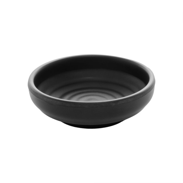 Encontraproduto.com.br - Porta Shoyu Redondo De Melamina Tóquio Preto 7X 7X 2Cm
