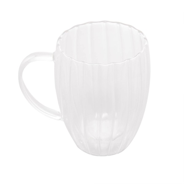 Encontraproduto.com.br - Kit 2 Canecas Chá Parede Dupla Vidro Classic 270Ml