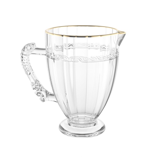 Encontraproduto.com.br - Jarra de Cristal Ecológico com Fio de Ouro Imperial 1L - Lyor