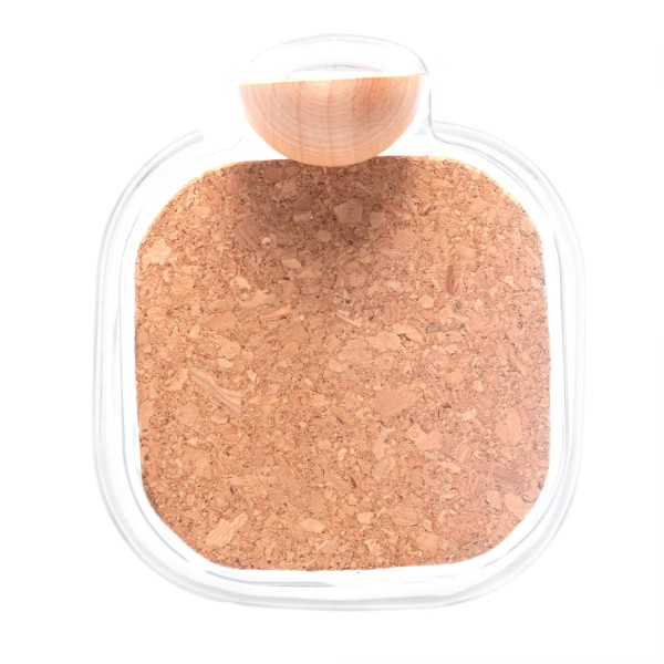 Encontraproduto.com.br - Porta Mantimento C/ Tampa Bambu 650ml em Vidro Lyor