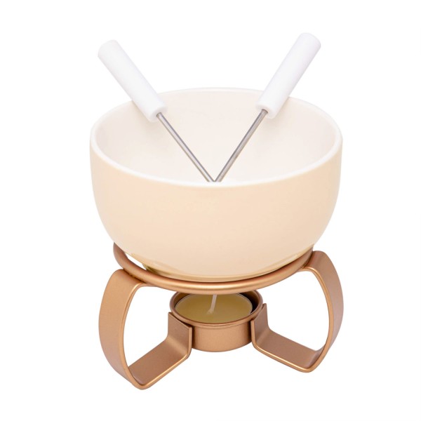 Aparelho de Fondue 4 Peças Aspen Bege 350ml - Lyor