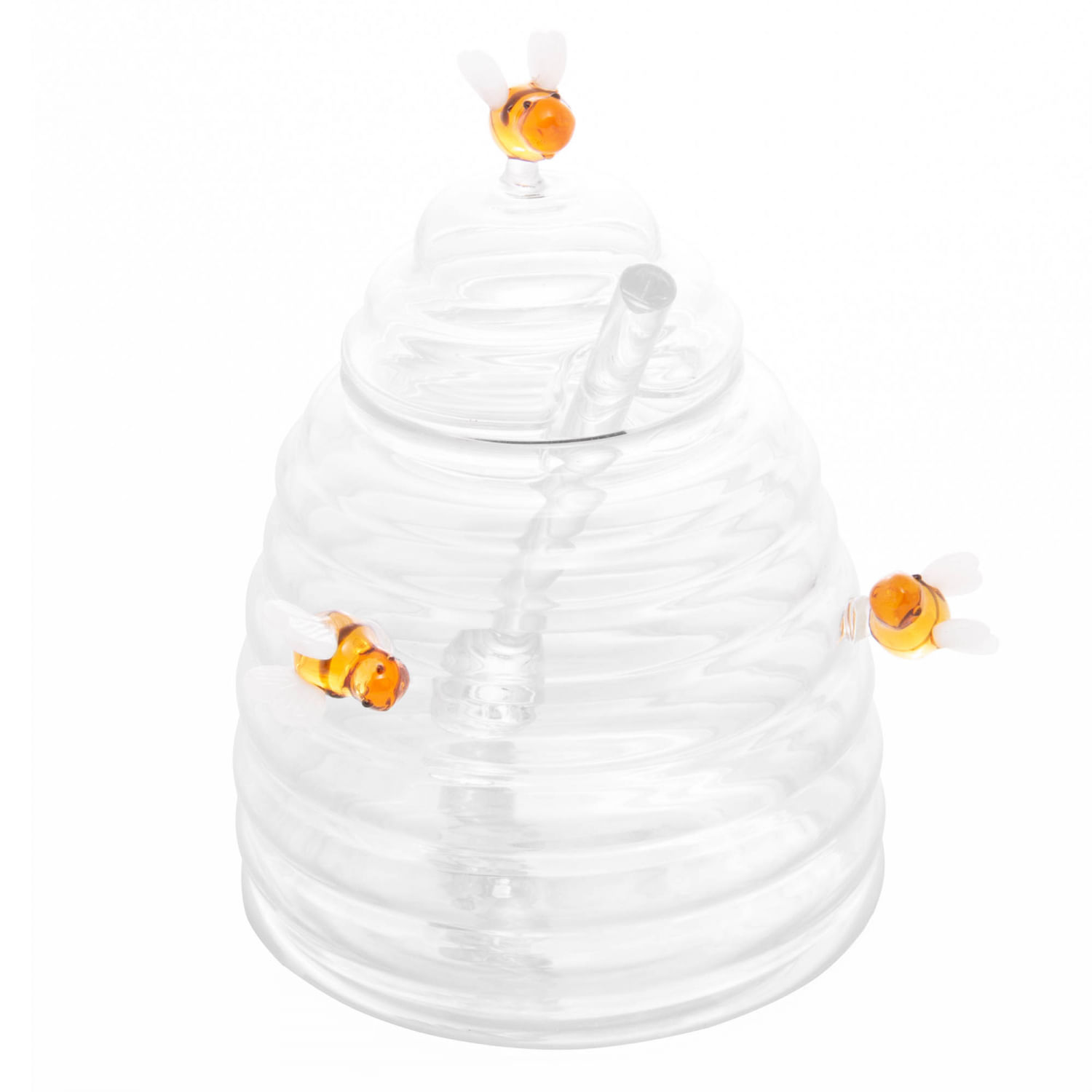 Encontraproduto.com.br - Meleira de Vidro Borossilicato com Pegador Lovely Bee 10cm x 10cm x 13,5 - Lyor