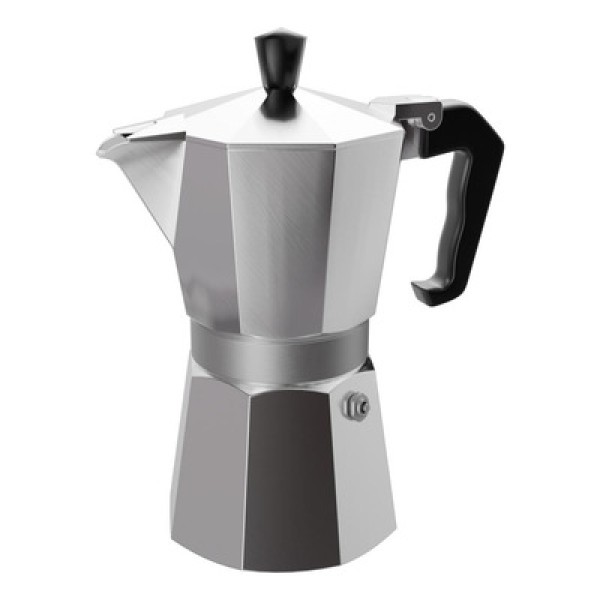 Cafeteira Italiana de Alumínio 6 Doses com Cabo em Baquelite 250ml - Lyor