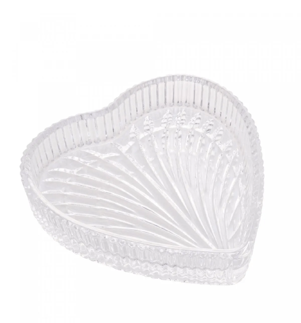 Encontraproduto.com.br - Petisqueira De Cristal Heart 18,7x3,3cm