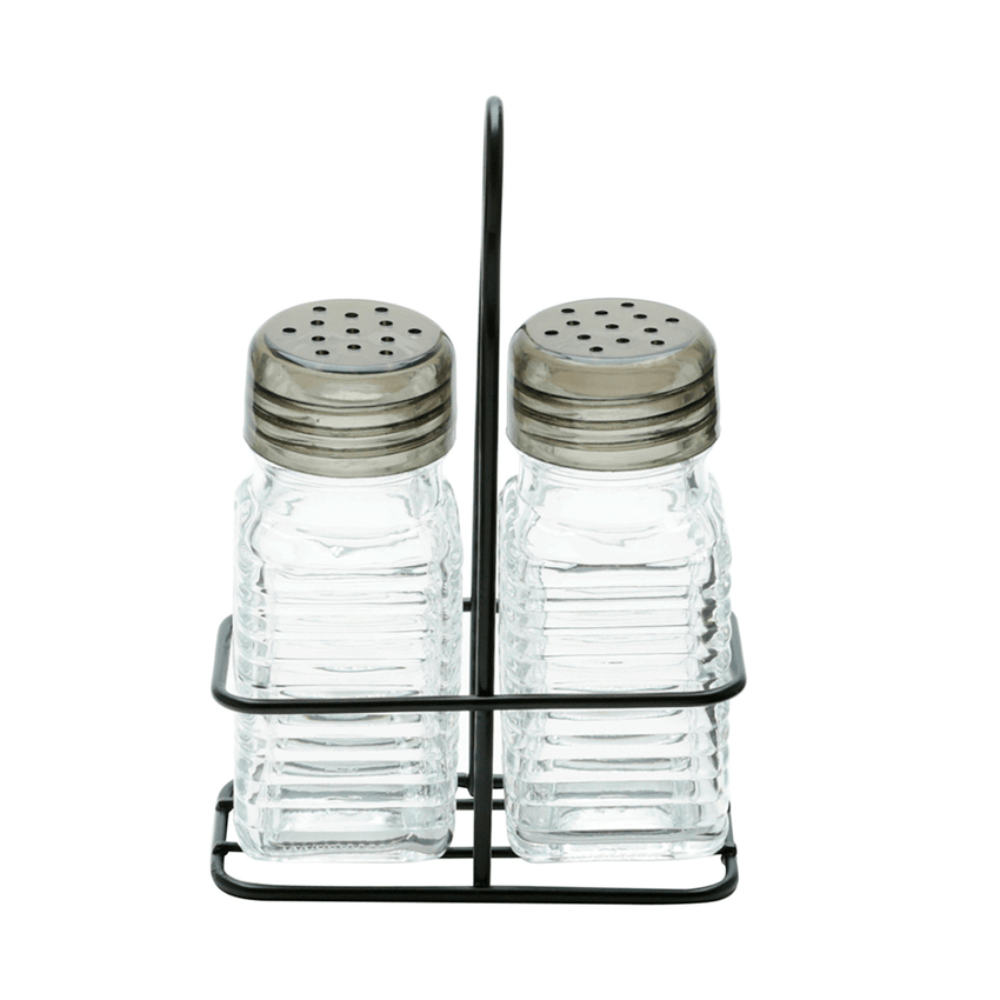 Encontraproduto.com.br - Saleiro E Pimenteiro Com Suporte Lyor De Vidro 70ml