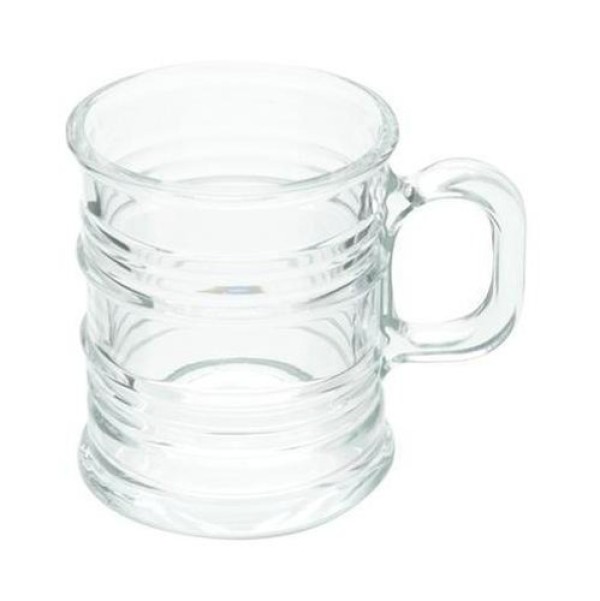 Jogo de copos em vidro com alça Lyor Vintage 6 peças 245ml transparente