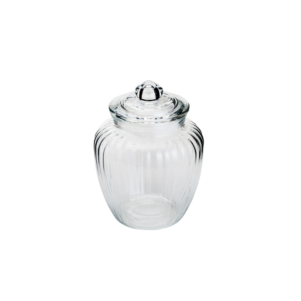Pote de Vidro Pietra 1,4L 7263 Transparente Lyor