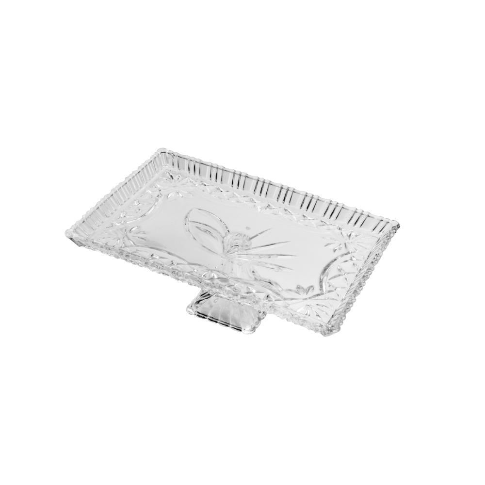 Prato para Bolo de Cristal Janine 29,5cm x 19,5cm - Lyor