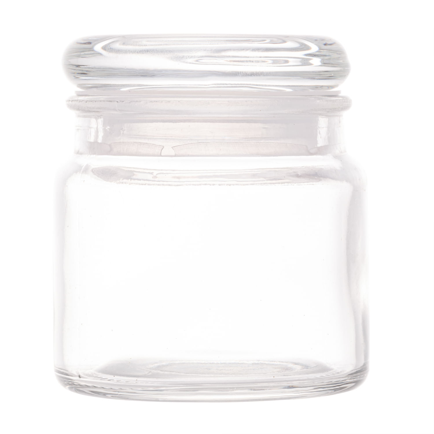 Encontraproduto.com.br - Pote De Vidro Transparente C/Tampa De Vidro 140Ml