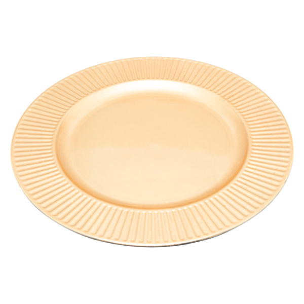Encontraproduto.com.br - Sousplat de Plástico Primer Dourado 33cm - LYOR