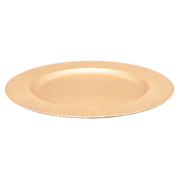 Encontraproduto.com.br - Sousplat de Plástico Primer Dourado 33cm - LYOR