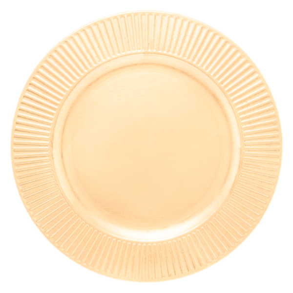 Encontraproduto.com.br - Sousplat de Plástico Primer Dourado 33cm - LYOR