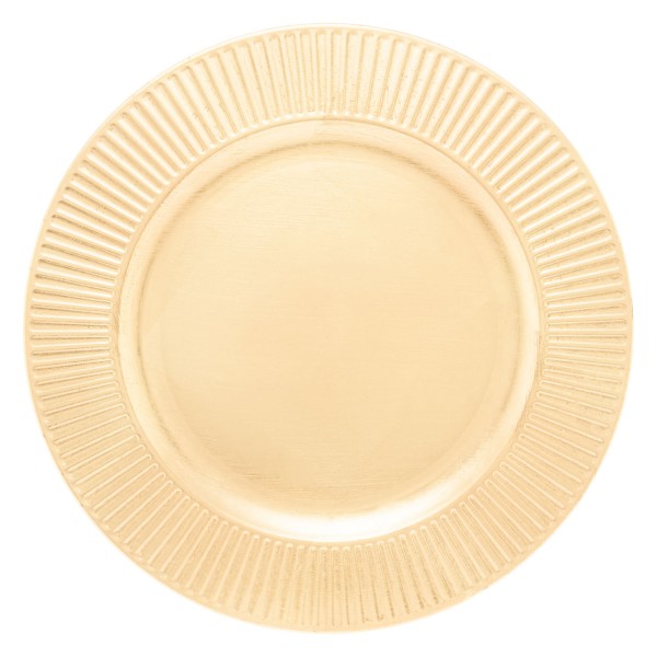 Encontraproduto.com.br - Sousplat de Plástico Primer Dourado 33cm - LYOR