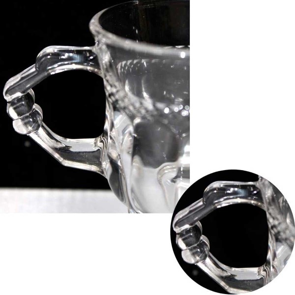 Encontraproduto.com.br - Taca para Cappuchino Lyor de Cristal Diamante 142ml 1un