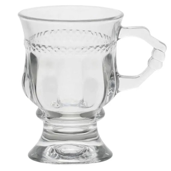 Encontraproduto.com.br - Taca para Cappuchino Lyor de Cristal Diamante 142ml 1un
