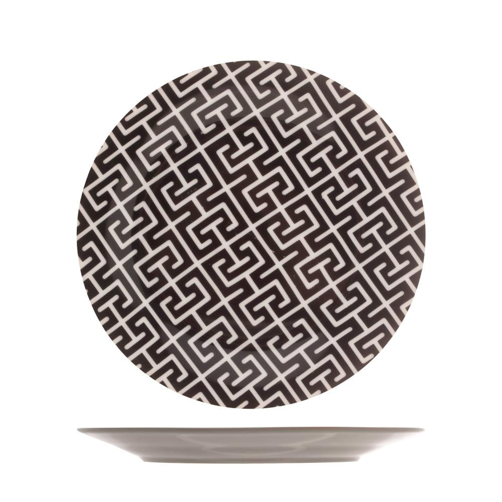 Prato para Sobremesa de Porcelana Egypt Raso 19,5cm - Lyor