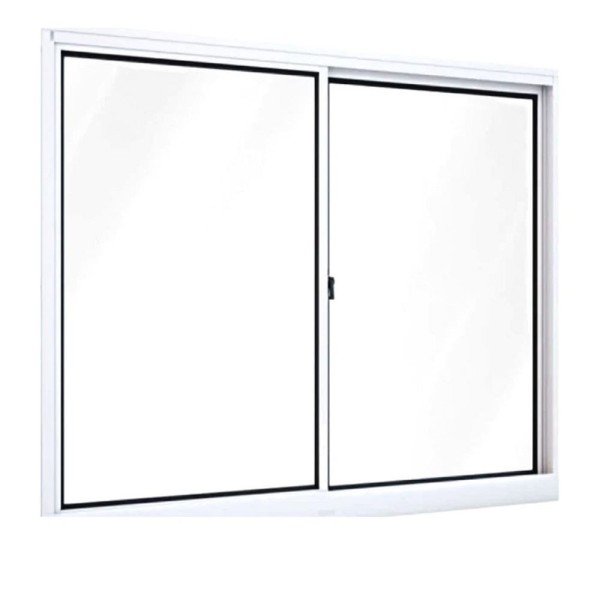 Encontraproduto.com.br - Janela de Alumínio Branco 2 Folhas Vidro Liso 100x120cm (AxL) Quality